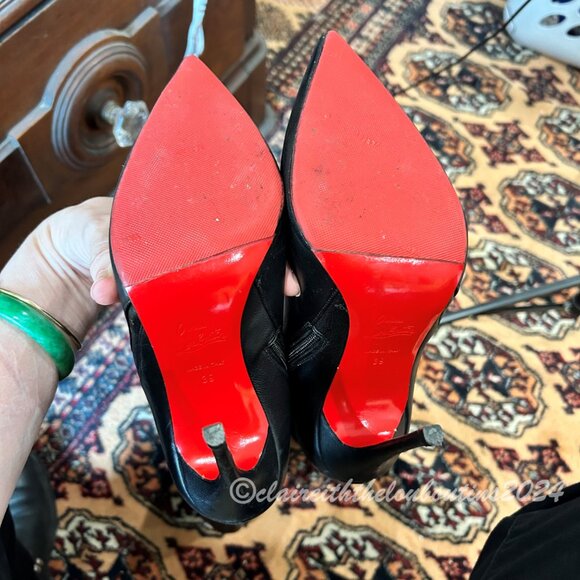 Christian Louboutin Armurabotta 120 Black Napa Over Knee Boots size 39 - Picture 5 of 8